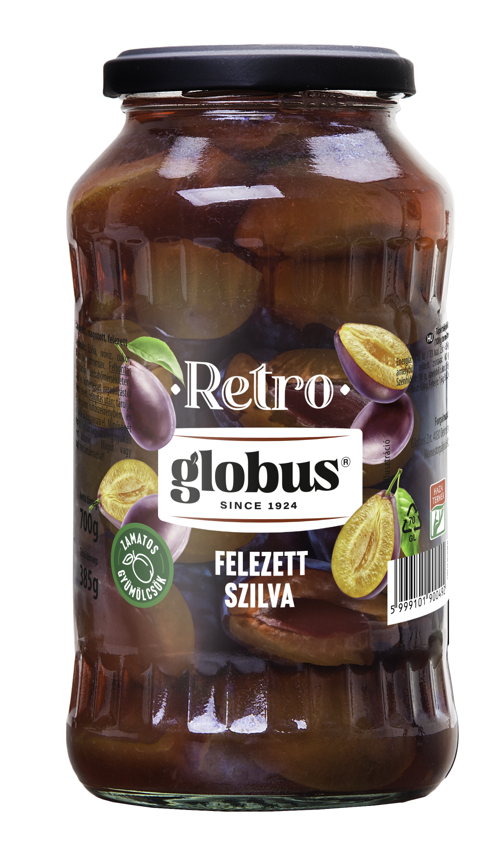 GLOBUS Felezett szilva 700 g/385 g